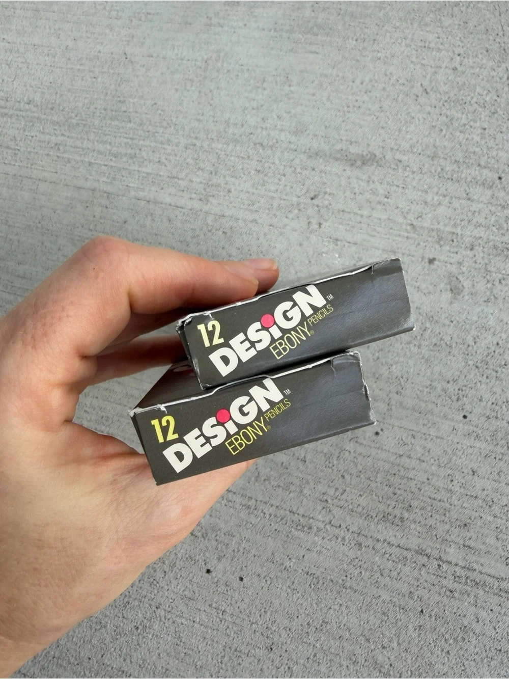 Vintage Sanford Design Ebony Pencils No. 14420 Jet Black Extra Smooth Sketching